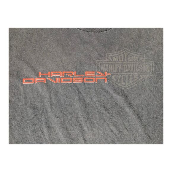 Vintage Y2K Harley Davidson Santa Maria CA Graphic T-Shirt XL Black Cyber - Picture 4 of 14